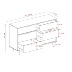 Mid-Century Modern Groove Wood 6 Drawer Dresser - Saracina Home -Saracina Home Shop GUEST 00517b78 51c3 4bd6 b25d 1b4df6d40b7d