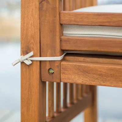 2pk Acacia Wood Patio Chairs With Cushions - Saracina Home 5 2pk Acacia Wood Patio Chairs With Cushions - Saracina Home - Image 3