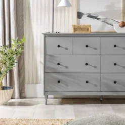 Stiva Classic Mid-Century Modern Horizontal 6 Drawer Dresser - Saracina Home -Saracina Home Shop GUEST 03a1f54e 4537 4cfe 8b24 c78de9815ace