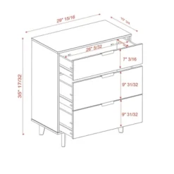 Mid-Century Modern Wood 3 Drawer Dresser - Saracina Home -Saracina Home Shop GUEST 03e71391 f4a0 4958 bf65 fd389a4c2c88