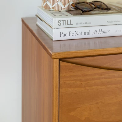 Mid-Century Modern Contoured 5 Drawer Chest Of Drawers - Saracina Home 13 Mid-Century Modern Contoured 5 Drawer Chest Of Drawers - Saracina Home - Image 11