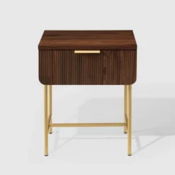 Modern Reeded 1 Drawer Side Table - Saracina Home -Saracina Home Shop GUEST 0450f360 3922 4f26 be06 6b3174d6d3e0