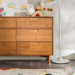 Mid-Century Modern Groove Wood 6 Drawer Dresser - Saracina Home -Saracina Home Shop GUEST 04d23956 eefc 461e adbc 47cd243dd32b