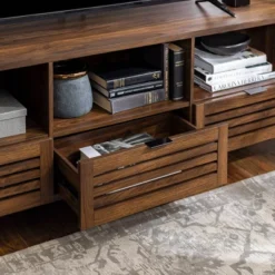 Visconti Boho Slat Door Storage Console TV Stand For TVs Up To 80" - Saracina Home -Saracina Home Shop GUEST 05964e78 5172 45f0 943a 217d9616b40f