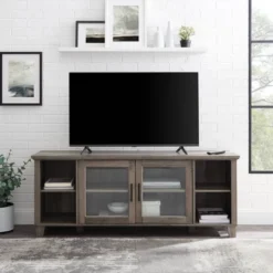 Rustic Transitional 2 Door TV Stand For TVs Up To 65" - Saracina Home 13 Rustic Transitional 2 Door TV Stand For TVs Up To 65" - Saracina Home -Saracina Home Shop GUEST 06584a9e 15d9 4789 931a 701c8d75552c