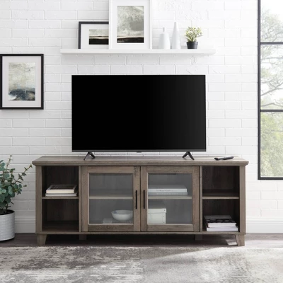 Rustic Transitional 2 Door TV Stand For TVs Up To 65" - Saracina Home 5 Rustic Transitional 2 Door TV Stand For TVs Up To 65" - Saracina Home - Image 3