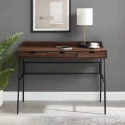 3 Drawer Angled Writing Desk With Cord Management Slots - Saracina Home -Saracina Home Shop GUEST 06bb3358 af42 4279 a7be 5dd6778051e1