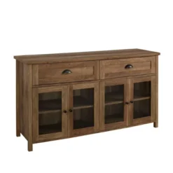 Millia Transitional Farmhouse 4 Door Sideboard With Glass Panels - Saracina Home -Saracina Home Shop GUEST 072d6b7b 7d7b 469e 910a 77bb30f26747