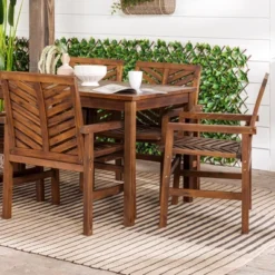7pc Slatted Chevron Acacia Patio Dining Set - Saracina Home 19 7pc Slatted Chevron Acacia Patio Dining Set - Saracina Home -Saracina Home Shop GUEST 0739b11c 311d 443b 9be9 5f58fdbea9ef