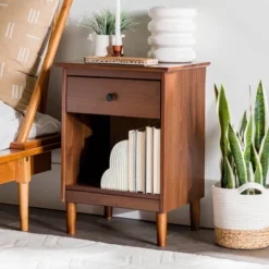 Stiva Classic Mid-Century Modern 1 Drawer Nightstand - Saracina Home 31 Stiva Classic Mid-Century Modern 1 Drawer Nightstand - Saracina Home -Saracina Home Shop GUEST 0a4baa60 f488 4a19 804a 1223b4432508