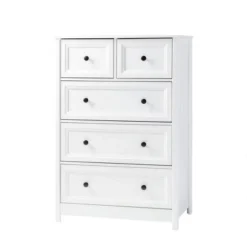 Farmhouse 5 Drawer Grooved Tall Storage Dresser White - Saracina Home -Saracina Home Shop GUEST 0b48f0f1 cf3b 47d7 a233 d6b779cc8029