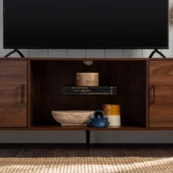 2 Door Mid-Century Modern Wood Storage TV Stand For TVs Up To 80" - Saracina Home -Saracina Home Shop GUEST 0c083b88 b4b8 4267 89b0 b99f64195a36