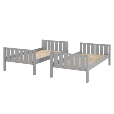 Twin Over Twin Wood Detachable Slat Bunk Bed - Saracina Home 7 Twin Over Twin Wood Detachable Slat Bunk Bed - Saracina Home - Image 5