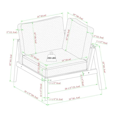 Saracina Home 6pc Modern Boho Outdoor Eucalyptus Spindle Sectional 10 Saracina Home 6pc Modern Boho Outdoor Eucalyptus Spindle Sectional - Image 8