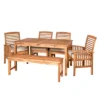 Ravenscroft 6pc Acacia Wood Patio Dining Set - Brown - Saracina Home -Saracina Home Shop GUEST 137c471a 2562 4437 bb65 6d5afb58f905
