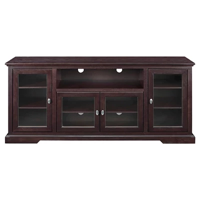 Glass Door Traditional Highboy TV Stand For TVs Up To 80" - Saracina Home 5 Glass Door Traditional Highboy TV Stand For TVs Up To 80" - Saracina Home - Image 3