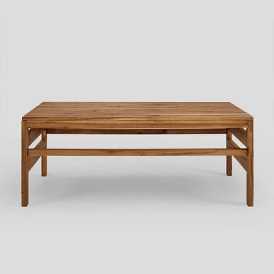 Outdoor Acacia Wood Slatted Coffee Table - Saracina Home 4 Outdoor Acacia Wood Slatted Coffee Table - Saracina Home - Image 2