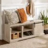 48" Transitional Sliding Door Wood And Metal Bench - Saracina Home -Saracina Home Shop GUEST 16e24e36 8706 4079 829b 76ca9e8797ff