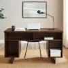 DuPonte Modern Double Sided Pedestal Executive Desk Dark Walnut - Saracina Home -Saracina Home Shop GUEST 1871630c f047 4b8e b465 889d4c1ca0e0