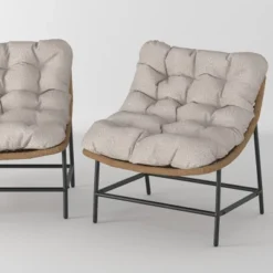 2pk Papasan Scoop Outdoor Patio Chair - Natural - Saracina Home -Saracina Home Shop GUEST 18ea1553 1254 4430 a073 0b220be60076