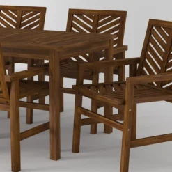 7pc Slatted Chevron Acacia Patio Dining Set - Saracina Home 21 7pc Slatted Chevron Acacia Patio Dining Set - Saracina Home -Saracina Home Shop GUEST 18f89f83 40cb 48ac b432 ca6ce9410d4b