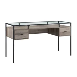 Lamvia Contemporary 2 Tier Glass Top Desk - Saracina Home -Saracina Home Shop GUEST 19a7252b 2989 4a0c 8d84 a24484b81013
