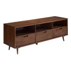 Cara 3 Drawer Mid-Century Modern 3 Drawer TV Stand For TVs Up To 80" - Saracina Home -Saracina Home Shop GUEST 1a0f755d 5887 444d b17e bc0a5160126c