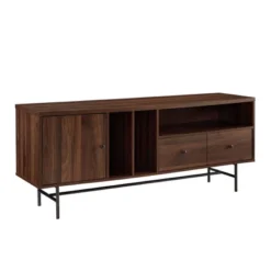 Modern Vinyl Record Player Storage TV Stand For TVs Up To 65" Dark Walnut - Saracina Home -Saracina Home Shop GUEST 1a24674e d0cf 41ee 928a b779b9d81afc