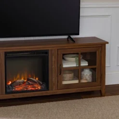 Tasi Transitional Farmhouse Glass Window Pane Door With Electric Fireplace TV Stand For TVs Up To 80" - Saracina Home 28 Tasi Transitional Farmhouse Glass Window Pane Door With Electric Fireplace TV Stand For TVs Up To 80" - Saracina Home -Saracina Home Shop GUEST 1b7e41d8 8ce5 4d62 aab3 807810439b3d