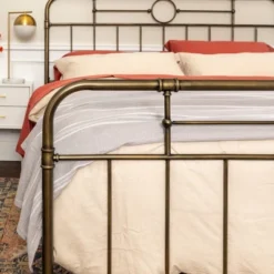 Raven Industrial Vintage Metal Pipe Bed - Saracina Home -Saracina Home Shop GUEST 1c4db8ad d6a2 4fc8 ac84 c388c44db0b6