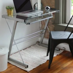 Glass Computer Desk With Keyboard Tray Silver - Saracina Home 7 Glass Computer Desk With Keyboard Tray Silver - Saracina Home -Saracina Home Shop GUEST 1c8e7ff8 ff16 4a34 b7a1 b6fa0061d61e
