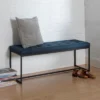 48" Upholstered Bench With Metal Base - Saracina Home -Saracina Home Shop GUEST 1cac64df 0903 48dd 9951 ae53521d4c5f