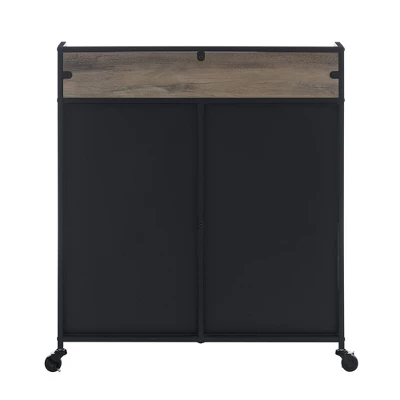 Urban Industrial Metal Mesh Bar Cart With Wheels - Saracina Home 7 Urban Industrial Metal Mesh Bar Cart With Wheels - Saracina Home - Image 5