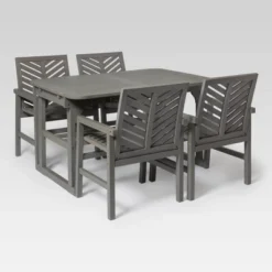 5pc Slatted Extendable Acacia Wood Patio Dining Set - Saracina Home -Saracina Home Shop GUEST 1eb62831 b93a 4eb8 ba69 955190a8982d