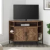 Atticus Modern Farmhouse 2 Door Corner TV Stand For TVs Up To 55" Rustic Oak - Saracina Home -Saracina Home Shop GUEST 1ed4764f 782b 4a4b 8b55 c55c056b5341