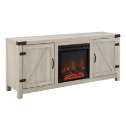 Clarabelle Double Door Farmhouse Electric Fireplace TV Stand For TVs Up To 65" - Saracina Home -Saracina Home Shop GUEST 1f9cd1d6 4925 4aaa ab79 39393ef28e49