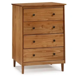 Stiva Classic Mid-Century Modern Vertical 4 Drawer Dresser - Saracina Home -Saracina Home Shop GUEST 23069ef3 a871 450f 8920 dfeeecf5290a