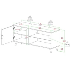 Single Door Mid-Century Modern TV Stand For TVs Up To 58" Dark Walnut - Saracina Home -Saracina Home Shop GUEST 23700859 bfa0 457d b9eb 9dd68744bb3b