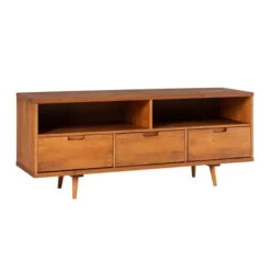 Cara Mid-Century Modern 3 Drawer TV Stand For TVs Up To 65" - Saracina Home -Saracina Home Shop GUEST 241ada7f b656 42b7 bb94 c1208b3efb6f