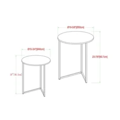 2pc Glam V Leg Nesting Side Tables - Saracina Home -Saracina Home Shop GUEST 274a4737 37b8 4868 bad4 66fc1d2cb9ea