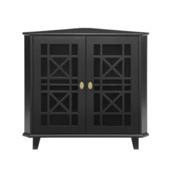 2 Door Corner Accent Cabinet With Fretwork Doors - Saracina Home -Saracina Home Shop GUEST 28fe5556 fd13 4741 9522 8e0abe2af5bd