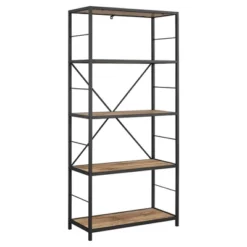 63" 4 Shelf Industrial Transitional Tall Bookshelf - Saracina Home -Saracina Home Shop GUEST 293bbdd1 bd66 4bc9 a60a cd7d2ad5ce55