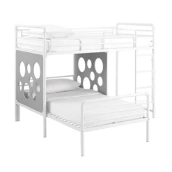 Twin Modern Cut-Out L-Shaped Metal Bunk Bed - Saracina Home 15 Twin Modern Cut-Out L-Shaped Metal Bunk Bed - Saracina Home -Saracina Home Shop GUEST 29da9719 a212 4480 8ec6 616d91a4d93b