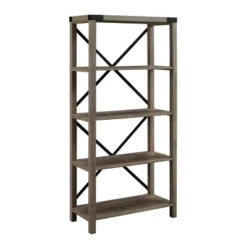 64" Sophie Industrial X Frame Bookshelf - Saracina Home -Saracina Home Shop GUEST 2b769cf2 06ff 422e acc7 6e544783d769