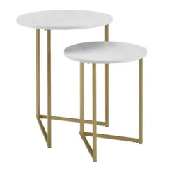 2pc Glam V Leg Nesting Side Tables - Saracina Home -Saracina Home Shop GUEST 2c0b8908 ba78 43e9 b7db 4d8d98faddaa