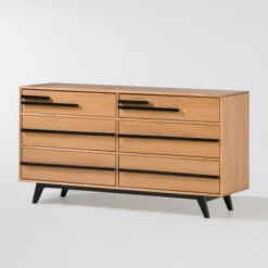 Modern 6 Drawer Double Dresser With Long Handles - Saracina Home -Saracina Home Shop GUEST 2c694bce 393f 4fa1 b755 97ada237d15a