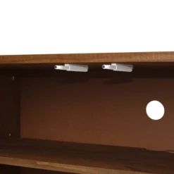 58" Modern Boho Solid Pine Wood Closed Storage Sideboard Brown - Saracina Home -Saracina Home Shop GUEST 2d1250d8 7a06 484c 9d2f 8fbc1e1e3b3a