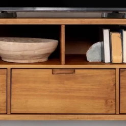 Cara Mid-Century Modern 3 Drawer TV Stand For TVs Up To 65" - Saracina Home -Saracina Home Shop GUEST 30f7263f 97ce 4f00 8ef8 2c956afbc0e9