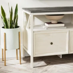 Farmhouse 3 Drawer Wood TV Stand For TVs Up To 65" - Saracina Home 38 Farmhouse 3 Drawer Wood TV Stand For TVs Up To 65" - Saracina Home -Saracina Home Shop GUEST 31eff10a 5528 4bba 98ac 4d2069368764