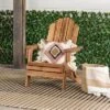 Genovia Transitional Acacia Wood Outdoor Adirondack Chair - Saracina Home -Saracina Home Shop GUEST 32426300 b2bb 4d5f 8bb7 c0bd0aa51b4d